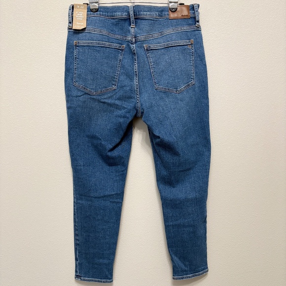 Madewell 9" Mid-Rise Skinny Crop Jeans, Button-Front TENCEL - 32 NWT - Picture 5 of 5